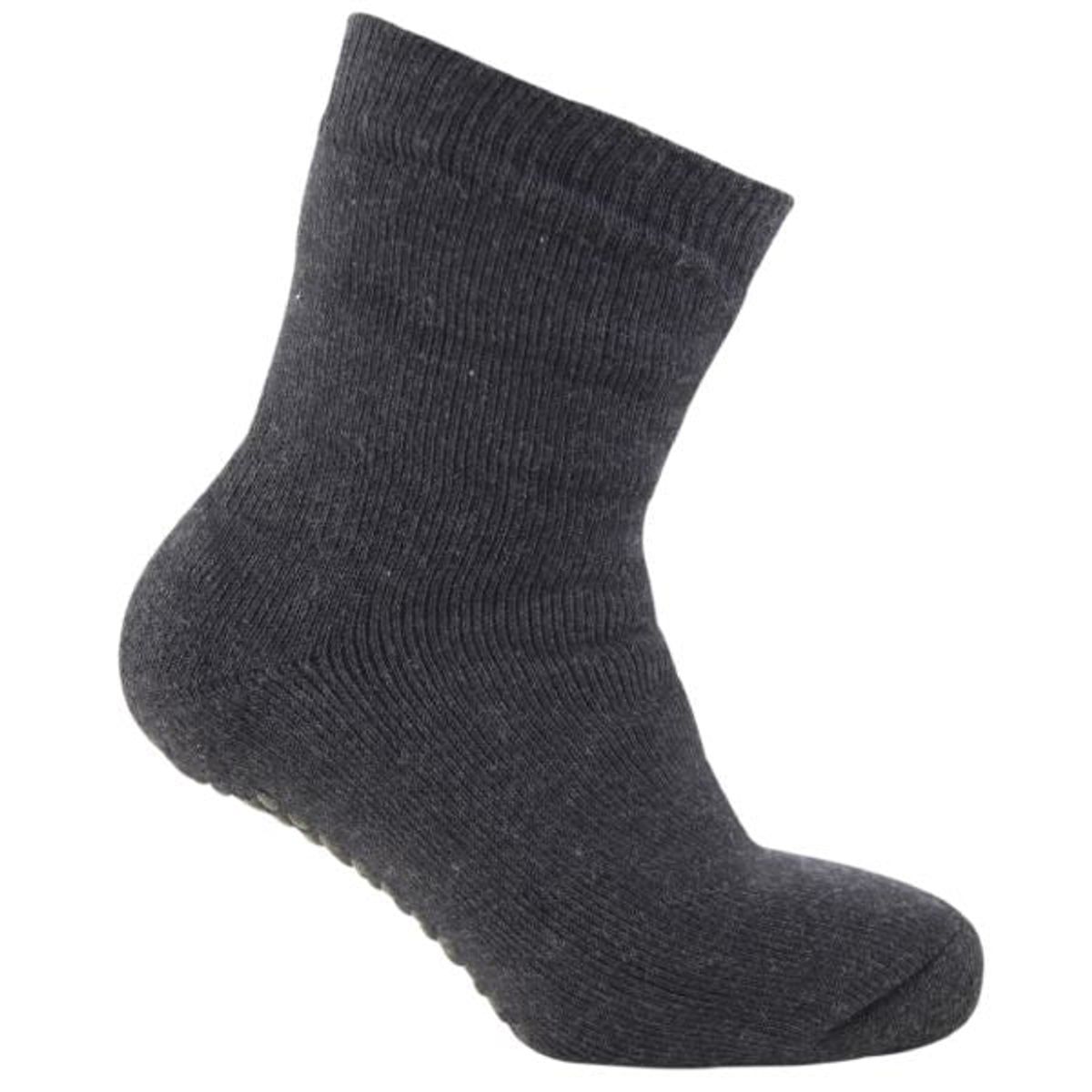 Melton - Non-Slip Strømper - Dark Grey Melange - 20-22