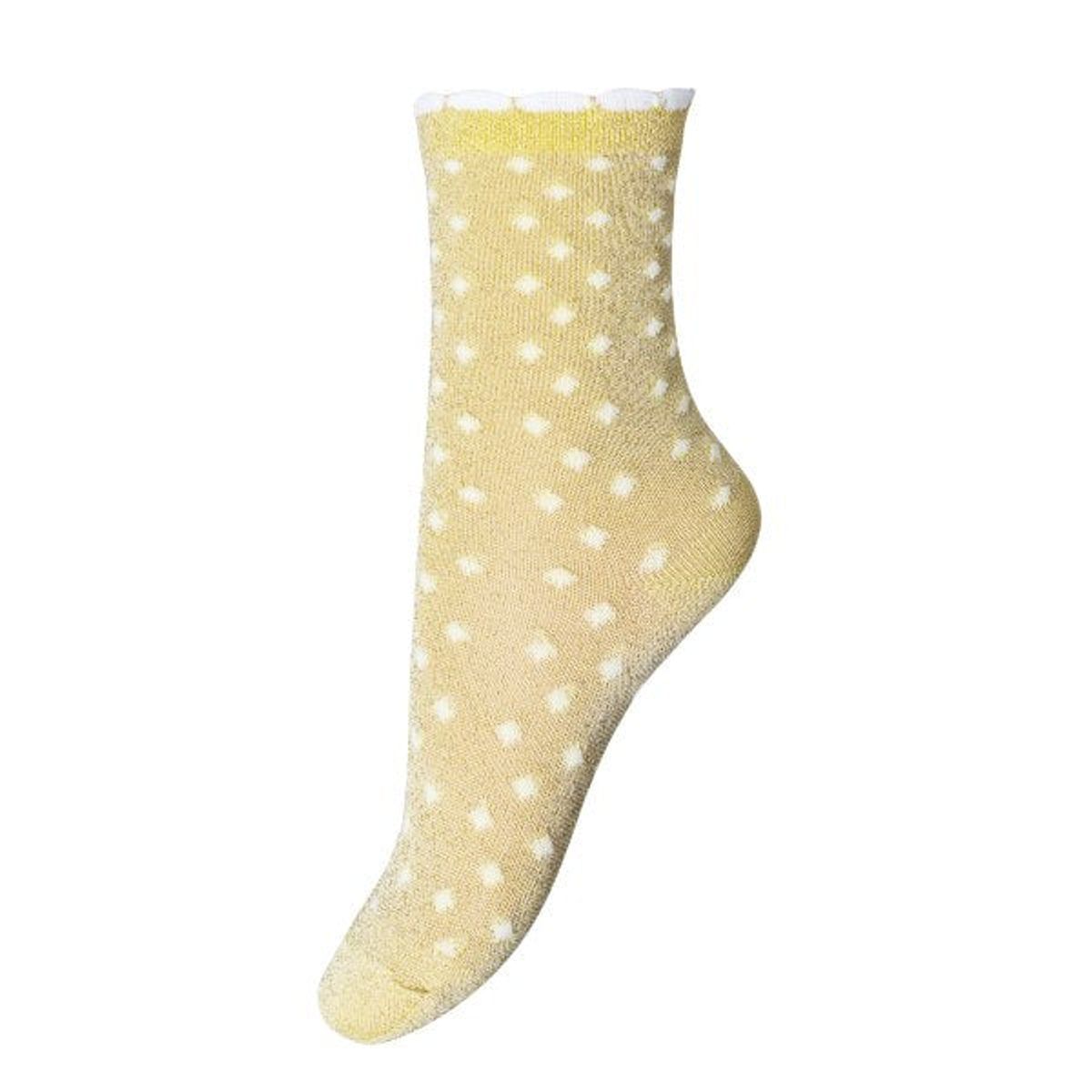 MP Denmark - Ankle Lucy Strømper - Yellow Dot Glimmer - 25-28