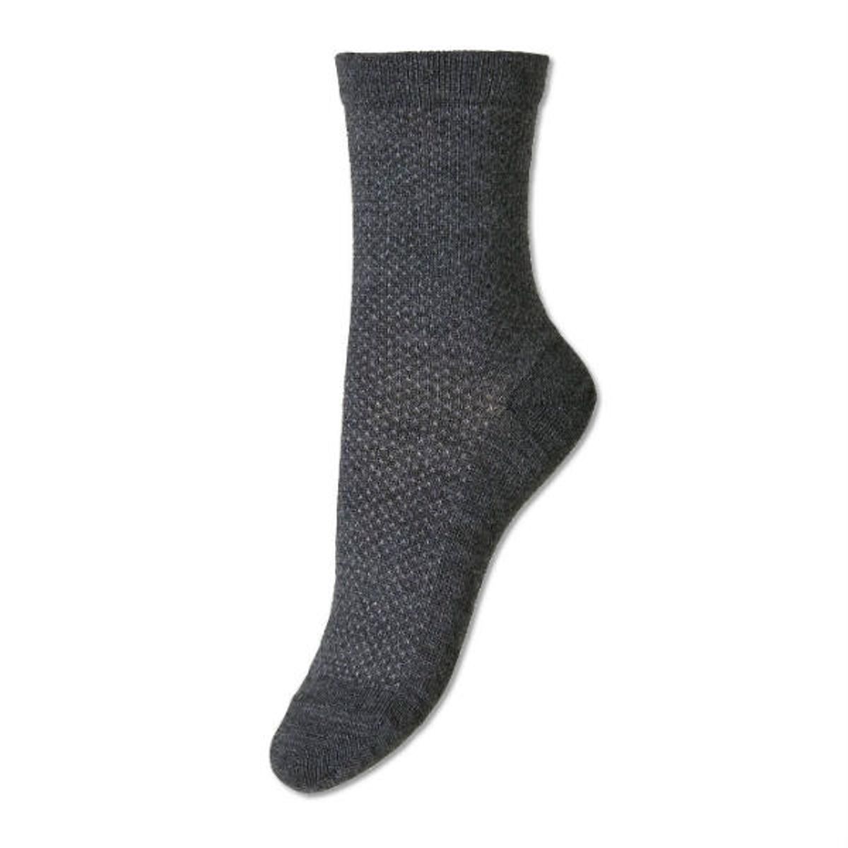 MP Denmark - Uldstrømper - Ankle Canton - Dark Grey - 29-32