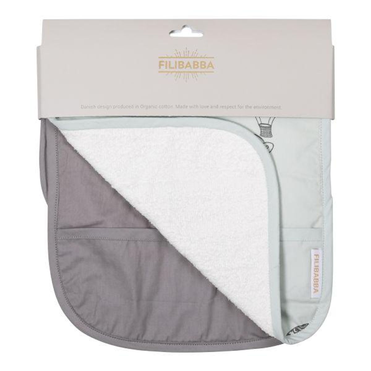 Filibabba - Airballoon Hagesmækker 2-pak - Mint/Grey