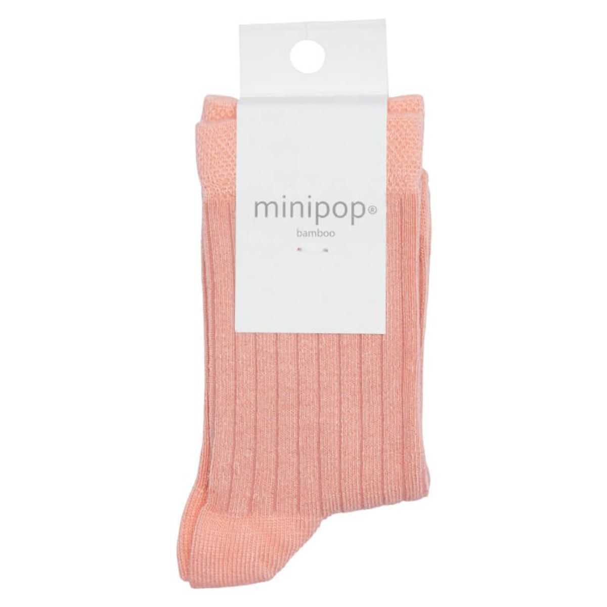 MiniPop - Bamboo Ankle Socks - Peach - 23-26 (3-4 år)