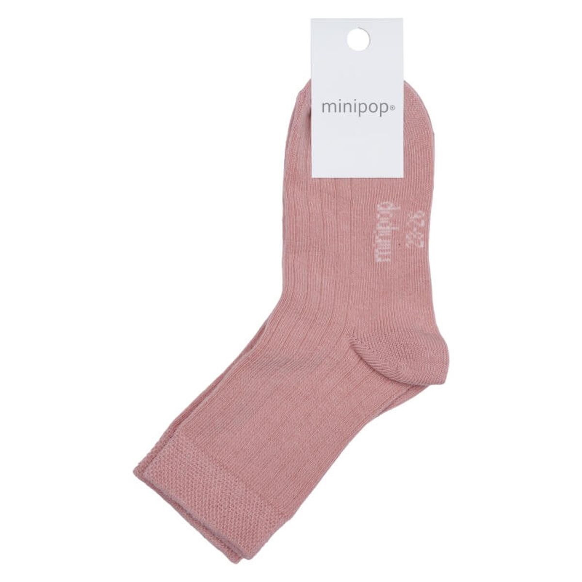 MiniPop - Bamboo Ankle Socks - Old Rose - 31-34 (7-8 år)