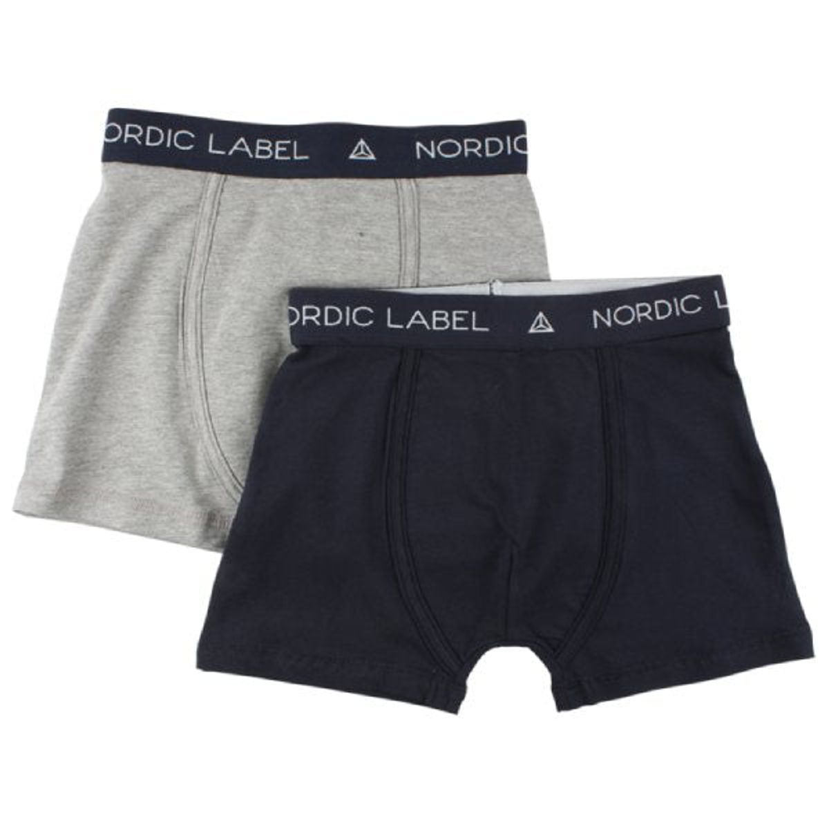 Nordic Label - Nordic Boxershorts 2-pak - Grey Melange - 110/116