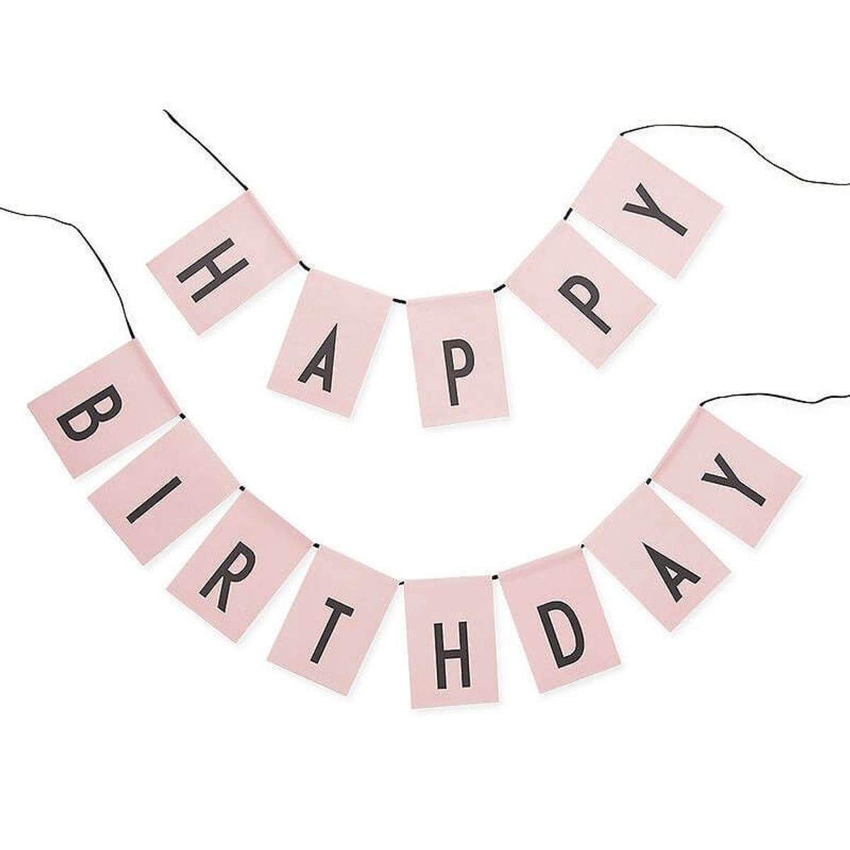 Design Letters - Happy Birthday Flags - Pink - One size