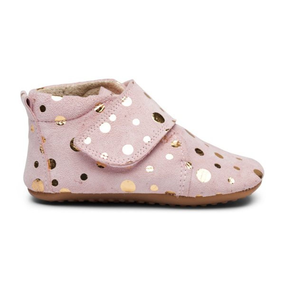 Pom Pom - Hjemmesko Velcro - Rose Gold Dot - 26