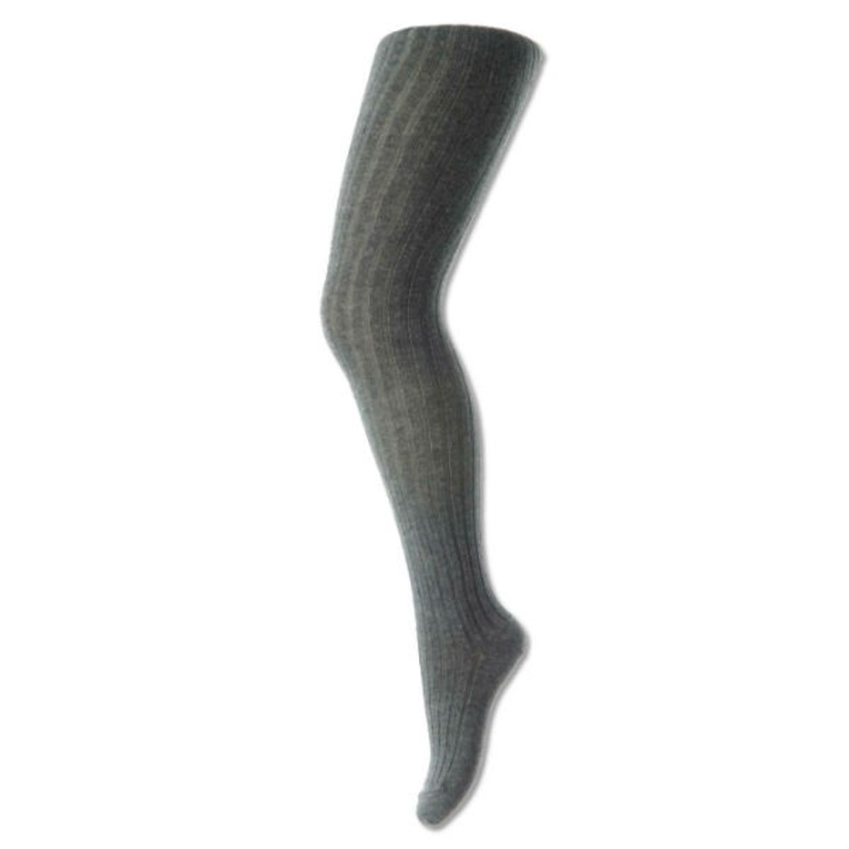 MP Denmark - Strømpebukser Tights Cotton Rib - Dark Grey - 90