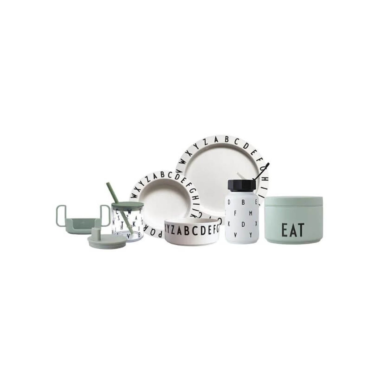 Design Letters - Eat & Learn Luxury Starter set - Green - One size