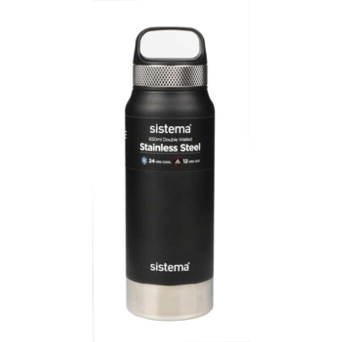 Sistema Termoflaske - Rustfrit Stål - 650ml - Black