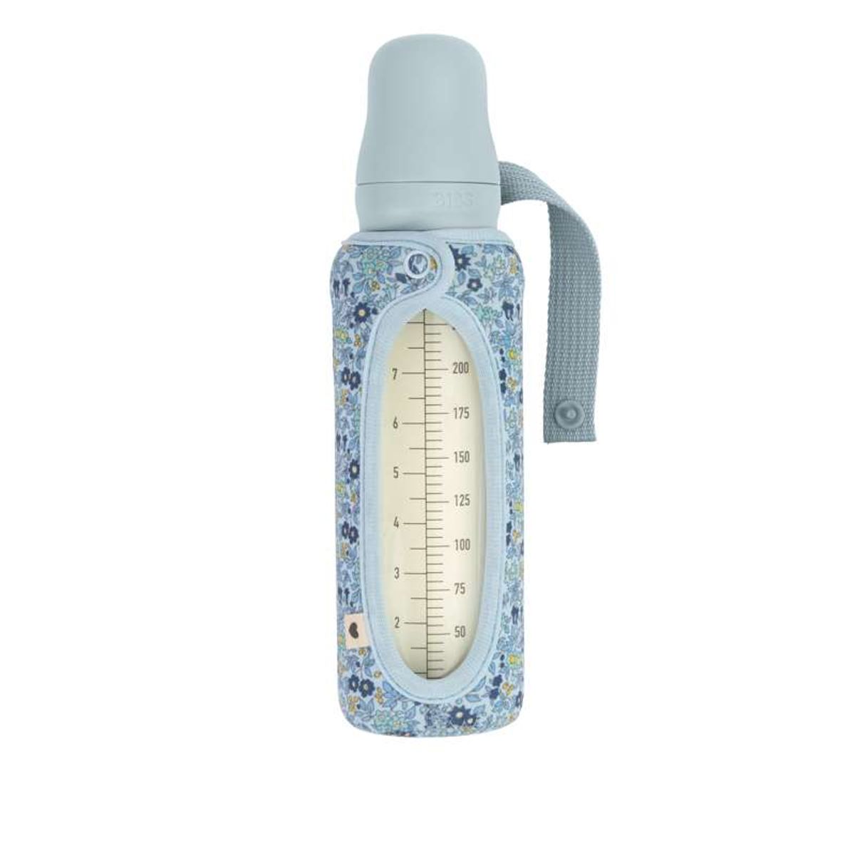 BIBS Bottle - Sleeve til Sutteflaske - Stor - 225 ml. - Chamomile Lawn/Baby Blue