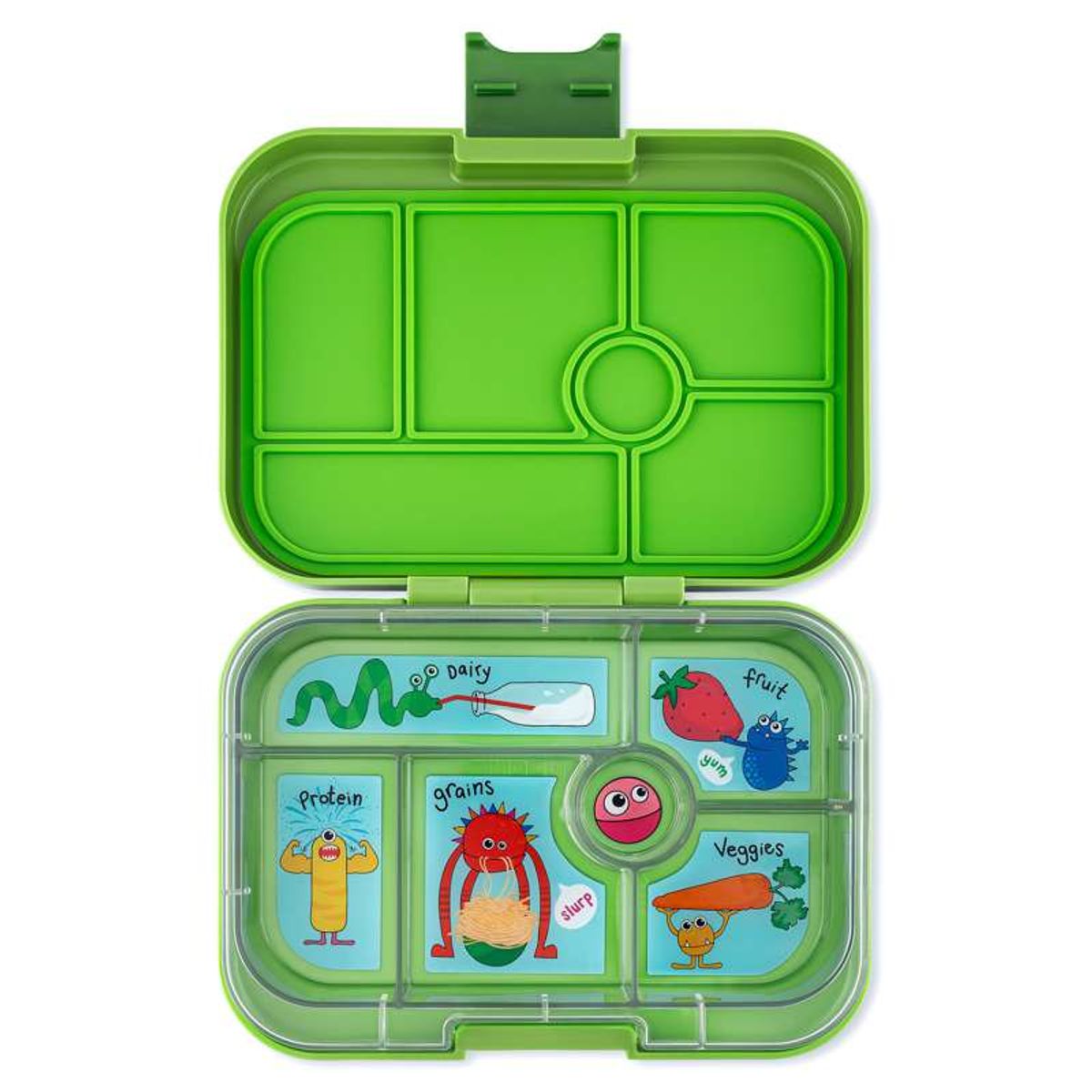 Yumbox Madkasse - Original - 6 rum - Matcha Green/Funny Monsters