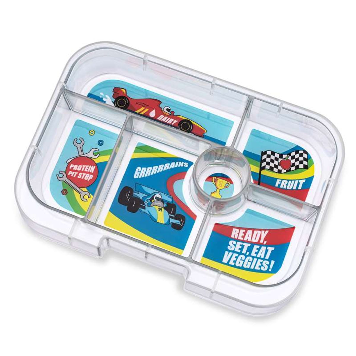 Yumbox Indsatsbakke - Original Tray - 6 rum - Race Cars