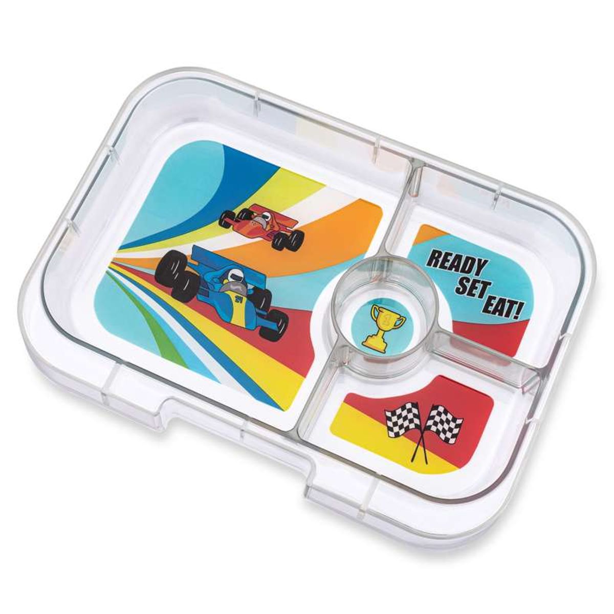 Yumbox Indsatsbakke - Panino Tray - 4 rum - Race Cars