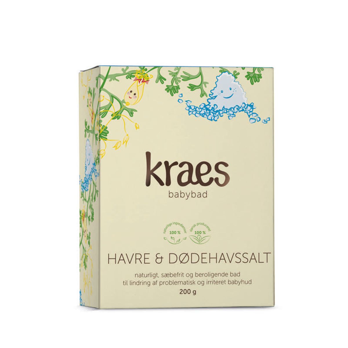 KRAES Babybad m. Havre og Dødehavssalt - 200g