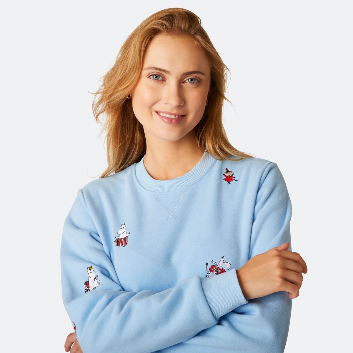 Blå Mumi Julesweatshirt Dame