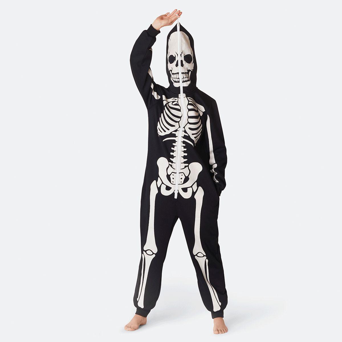 Halloween Skelet Onesie Dame