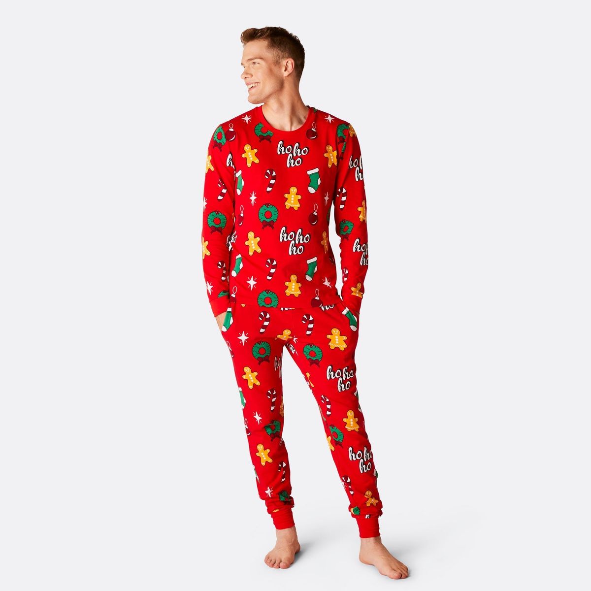 Hohoho Rød Julepyjamas Herre