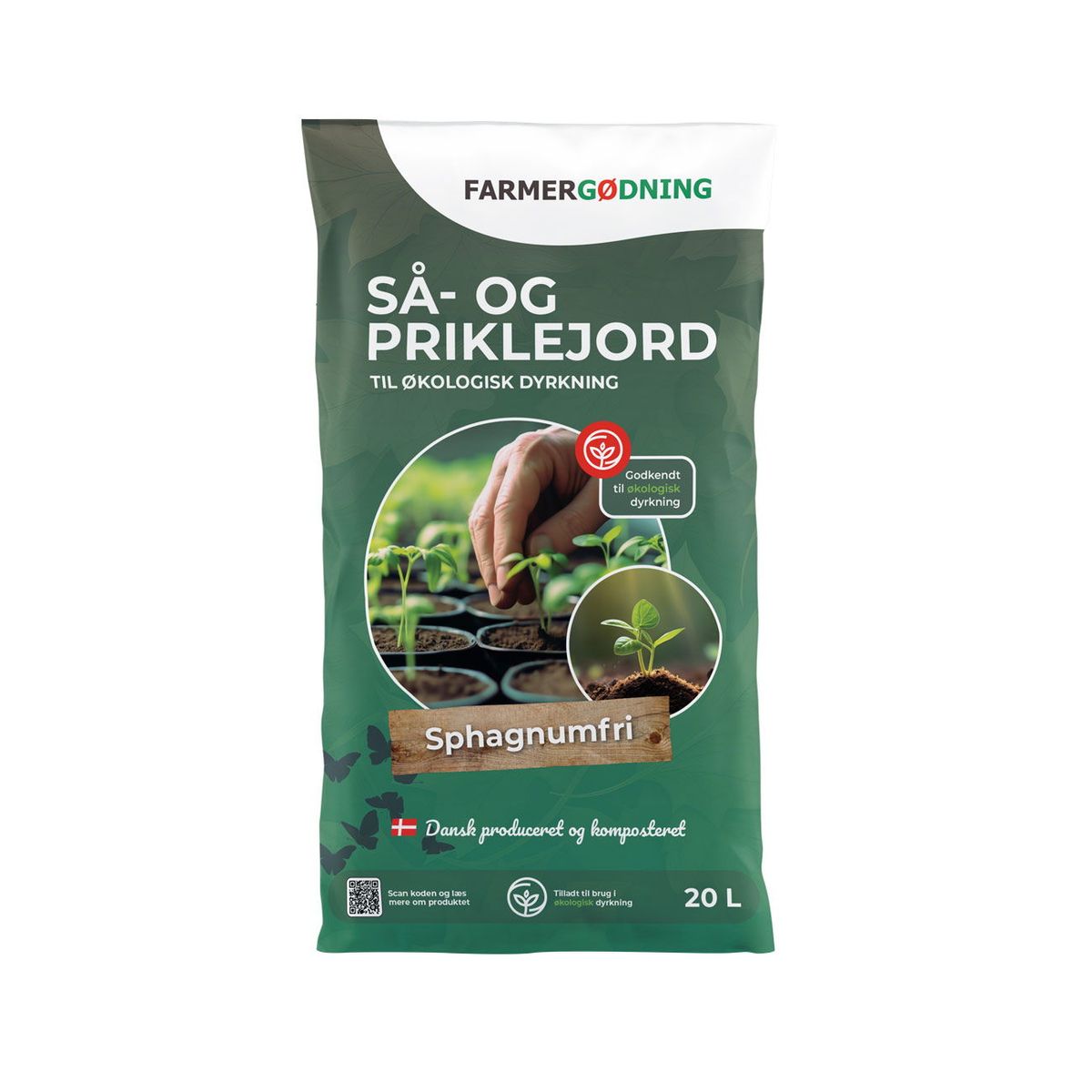 Spagnumfri Så- og priklejord - 20 liter