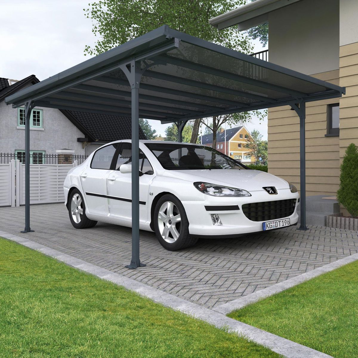 Palram - Canopia Verona carport 5000, antracitgrå