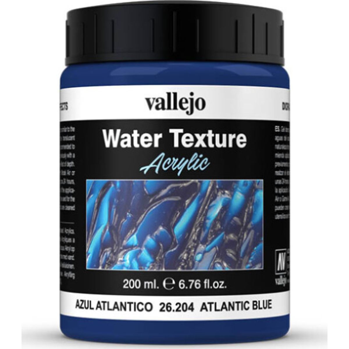 Vallejo - Water Texture Akryl Medium - Atlantic Blue 200 Ml