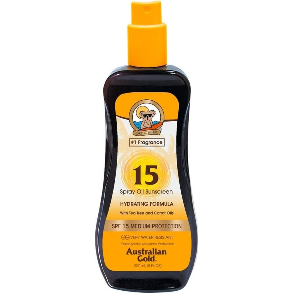 Australian Gold - Carrot Spray Oil Spf 15 237 Ml - Solcreme