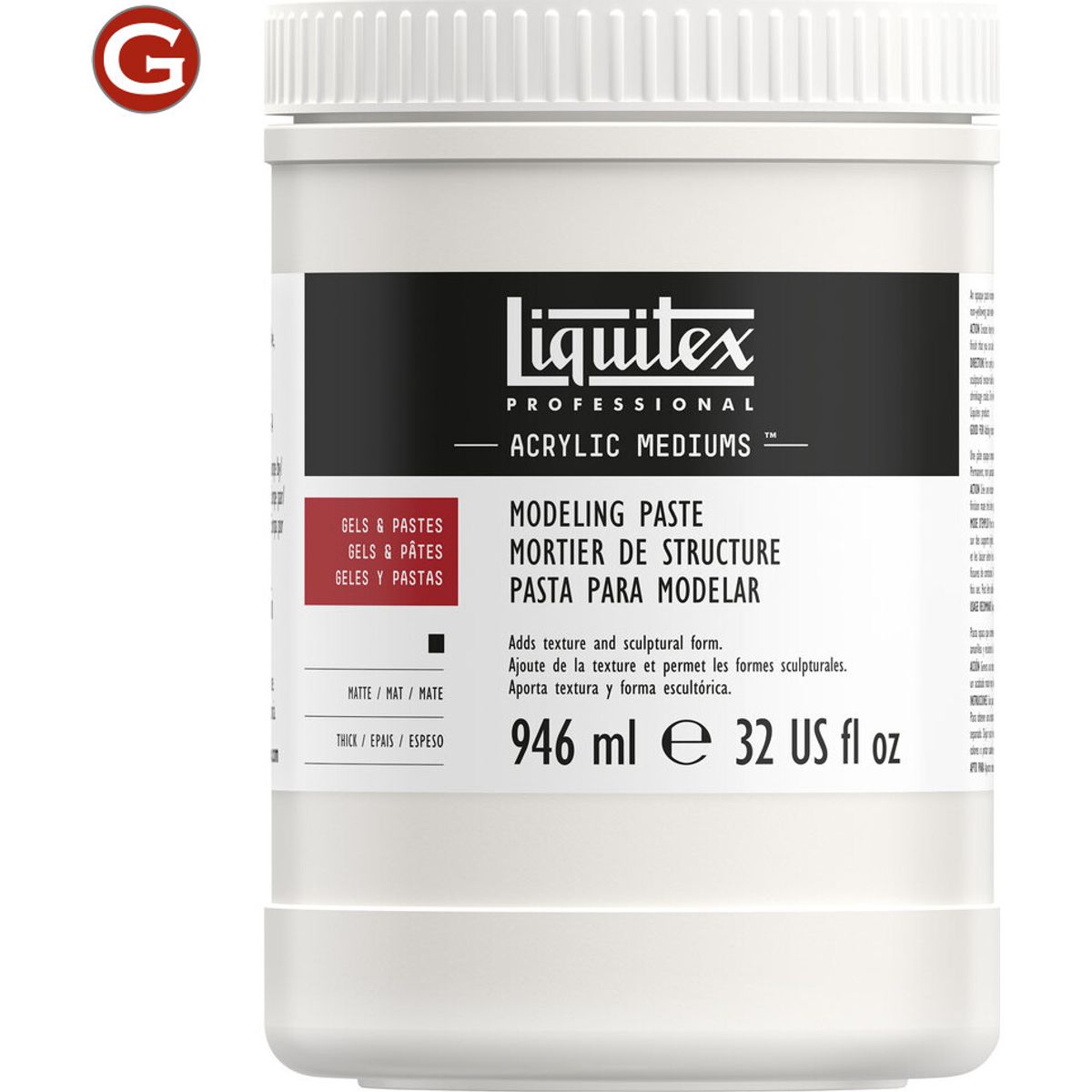 Liquitex - Modeling Paste - Modelleringspasta 946 Ml