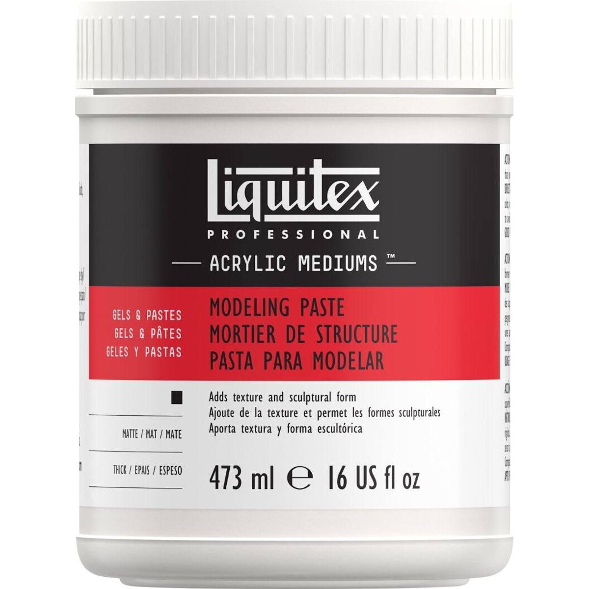 Liquitex - Modeling Paste - Modelleringspasta Akryl Medium 473 Ml