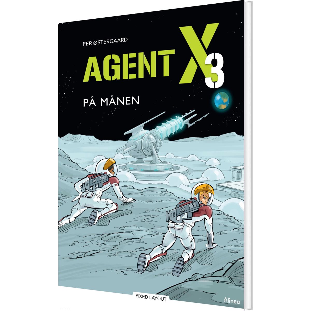 Agent X3 - På Månen, Blå Læseklub - Per østergaard - Bog