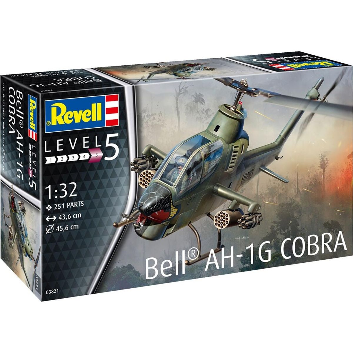 Revell - Bell Ah-1g Cobra Modelhelikopter - 1:32 - Level 5 - 03821