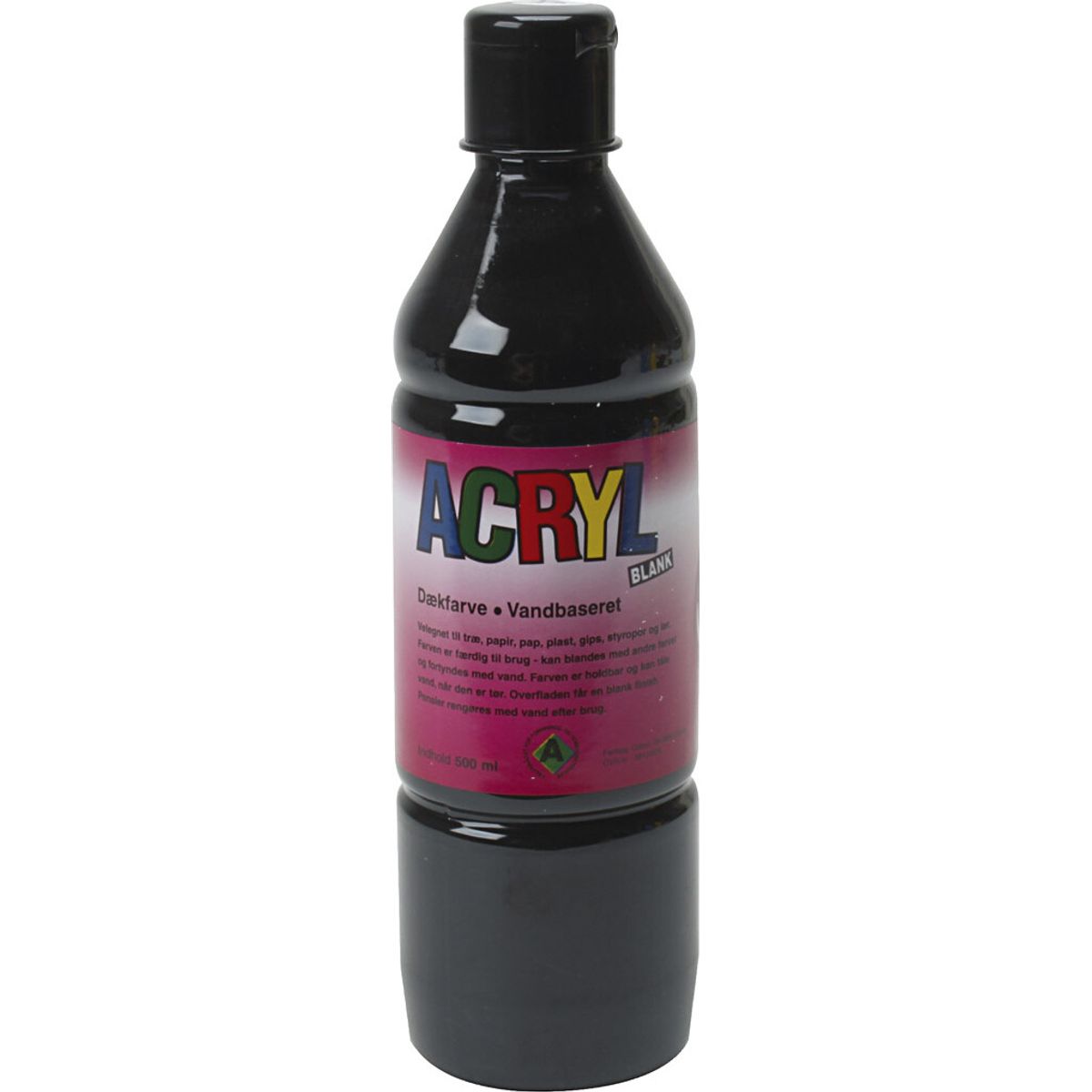 Fantasy Color - Acryl Maling - Sort - 500 Ml