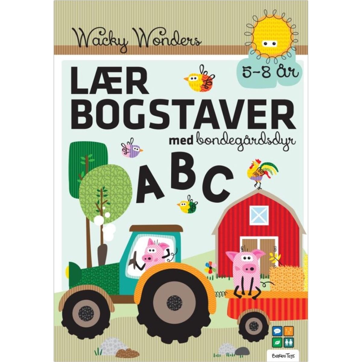 Lær Bogstaver Aktivitetsbog - Abc - Bondegårdsdyr - Wacky Wonders - Bog