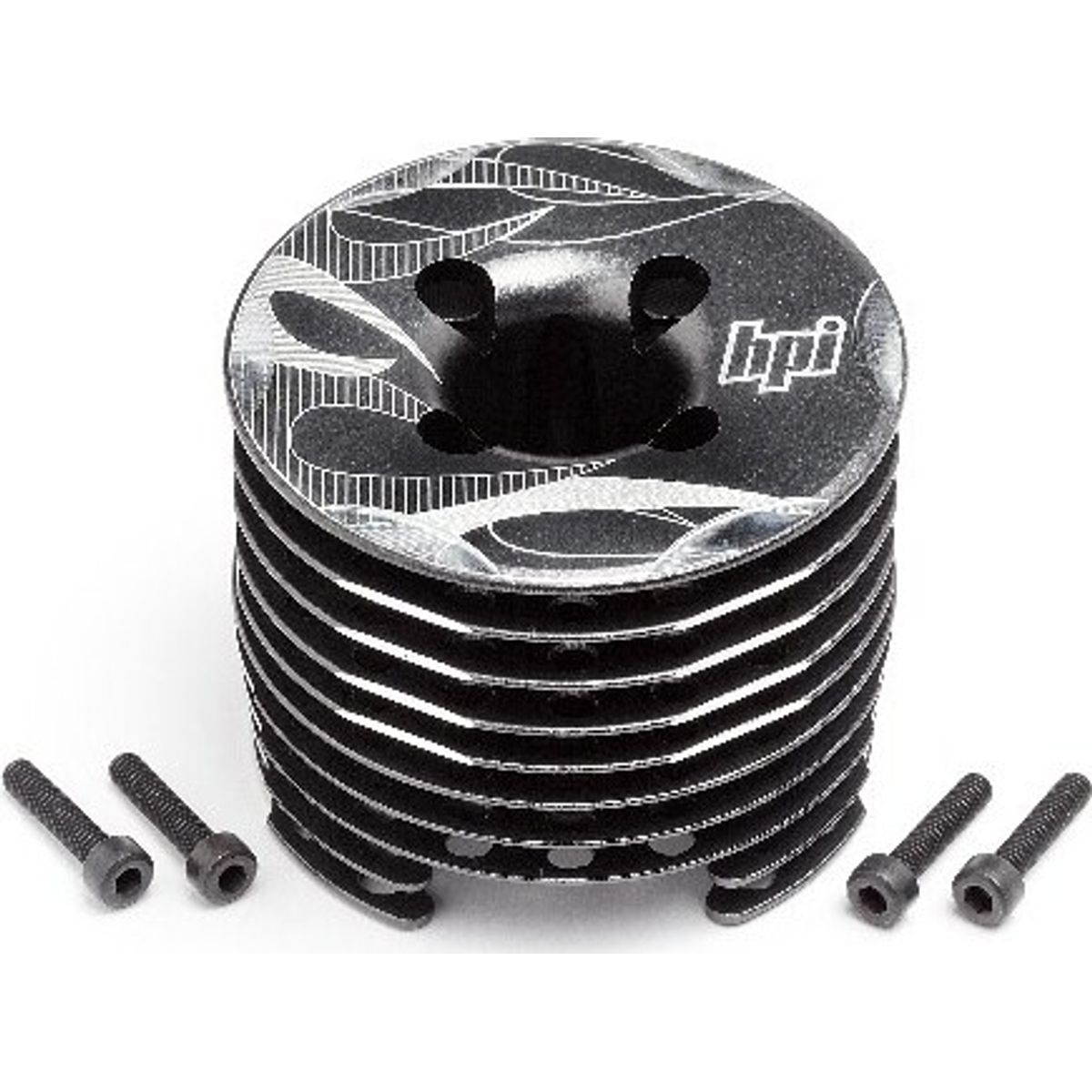 Aluminium Heatsink Head Gunmetal (f3.5 Pro) - Hp101589 - Hpi Racing