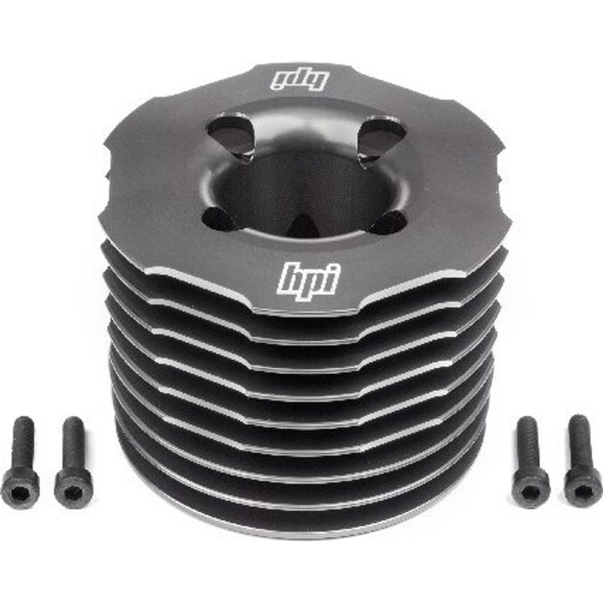 Aluminum Heatsink Head (gunmetal/f5.9) - Hp117268 - Hpi Racing