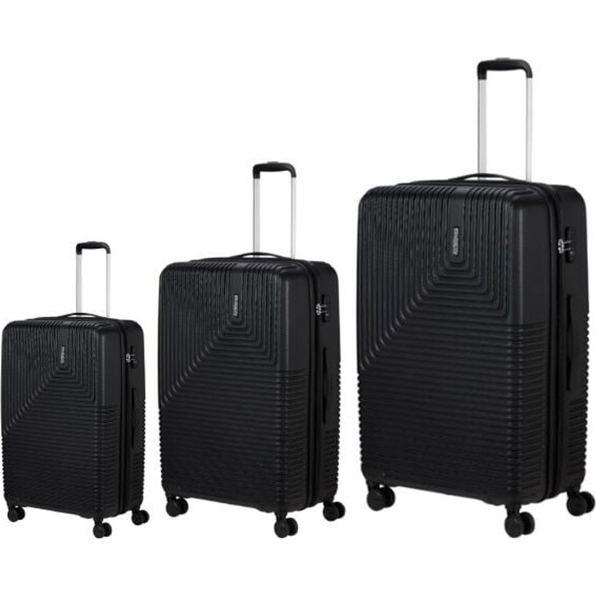 American Tourister - Niteline Suitcases - 3 Pcs - Midnight Black