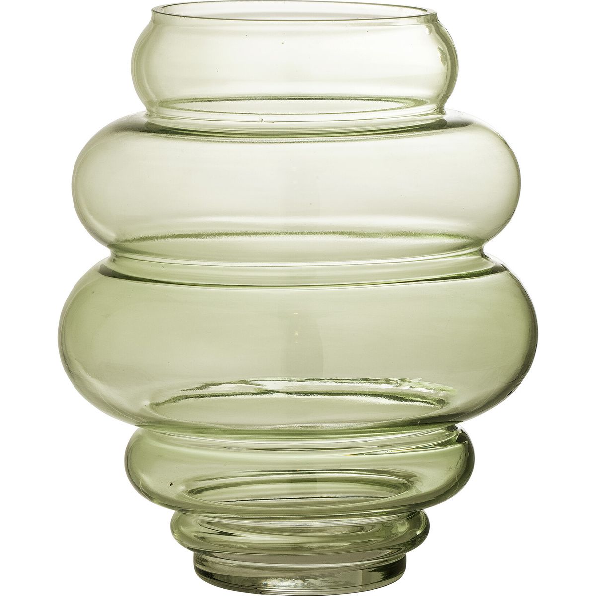 Bloomingville - Annhelene Vase - Grøn - Glas - H 24 Cm