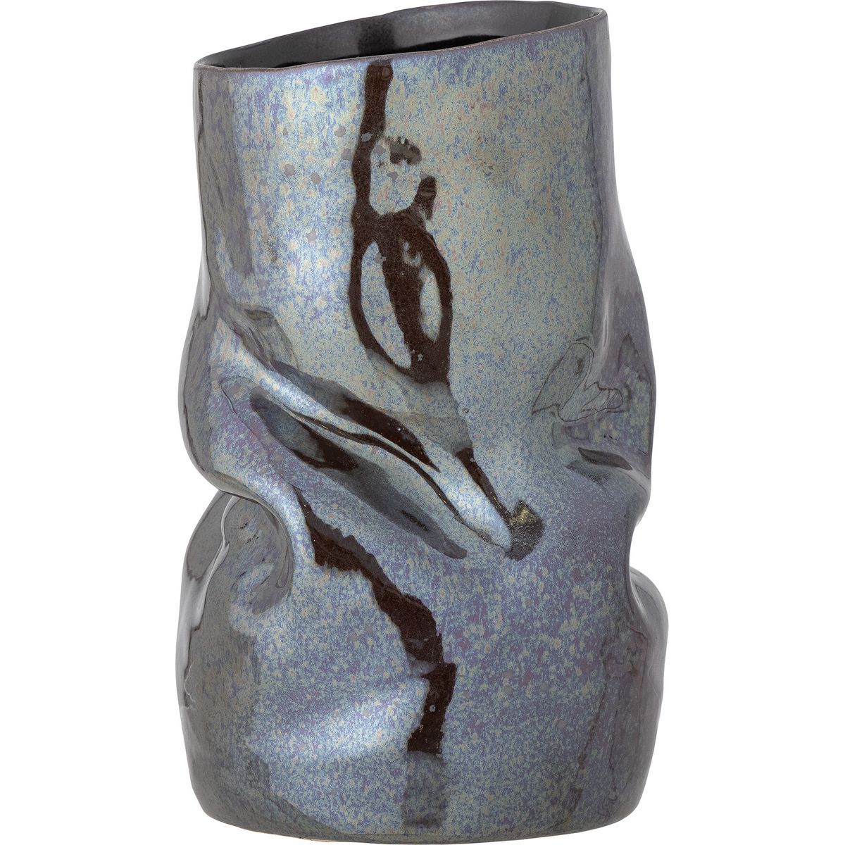 Bloomingville - Apio Vase - Sort - Stentøj - H 22,5 Cm