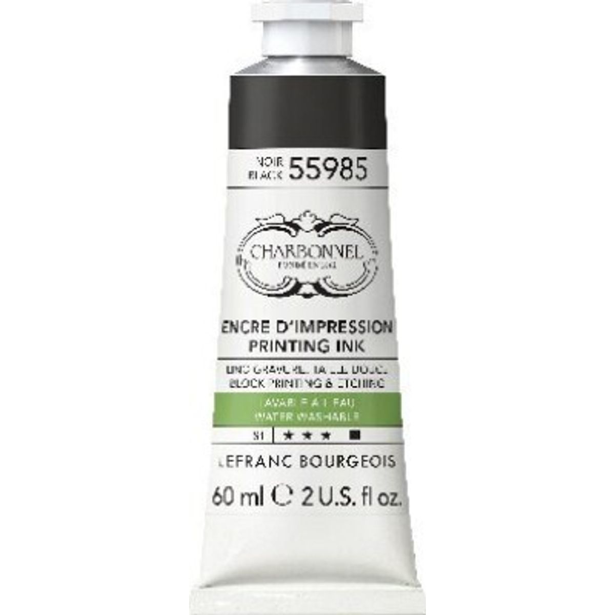 Charbonnel - Printing Ink Blæk - Sort 60 Ml