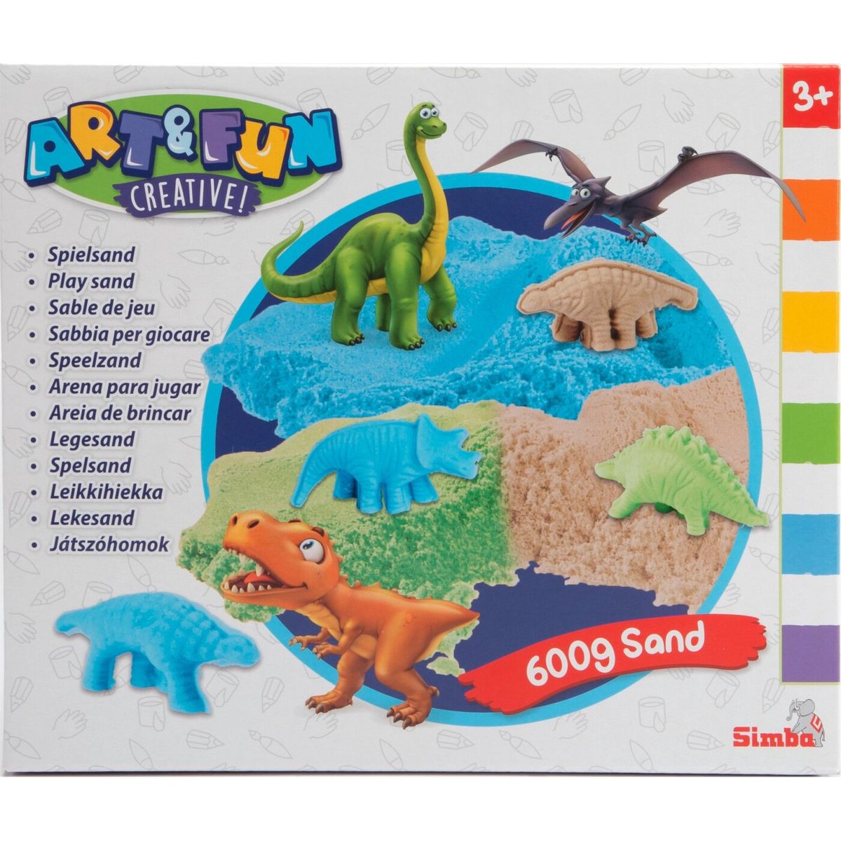 Art & Fun - Legesand Dinosaur Sæt Til Børn