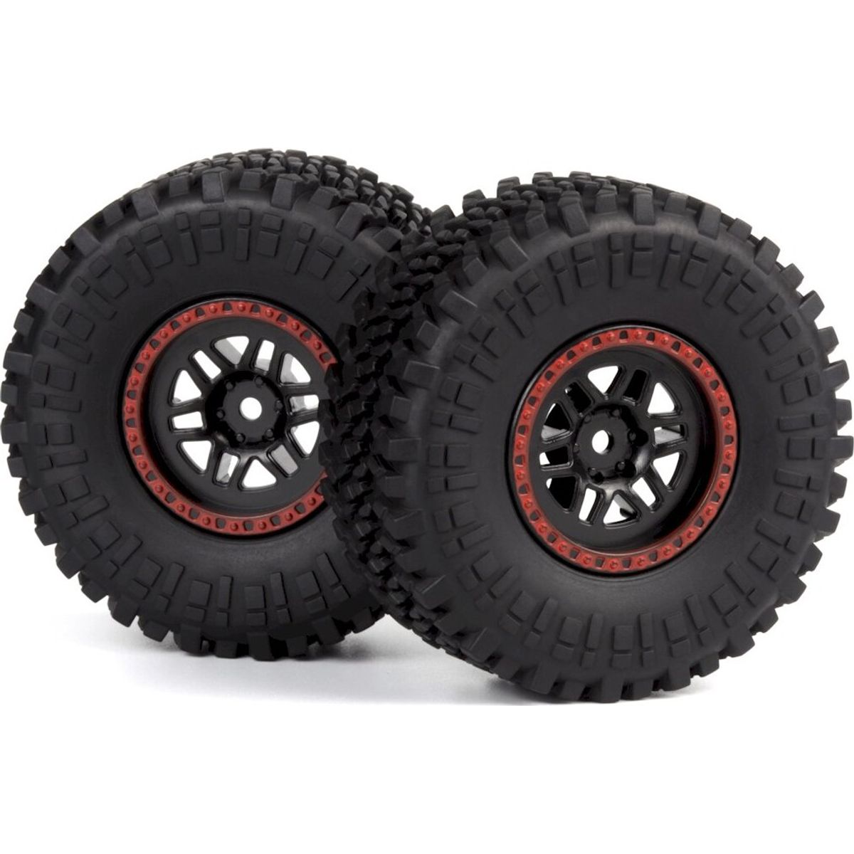 Assembled Wheel & Tyre (red/2pcs) - Mv150738 - Maverick Rc