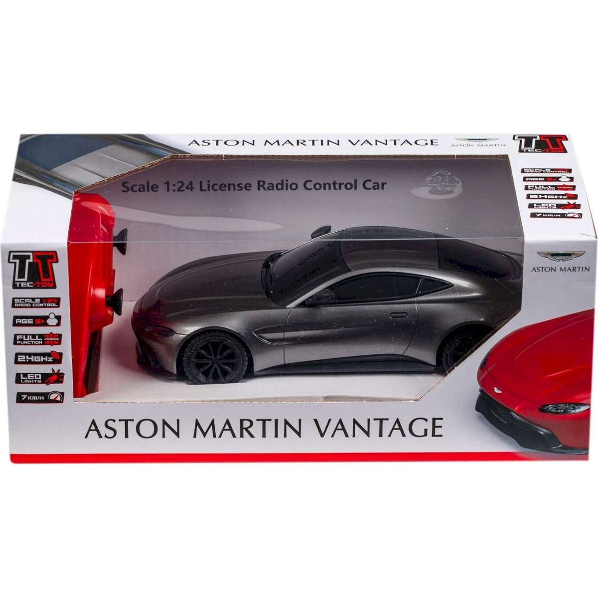 Aston Martin Vantage Fjernstyret Bil - 1:24 - 2,4 Ghz - Mørke Grå