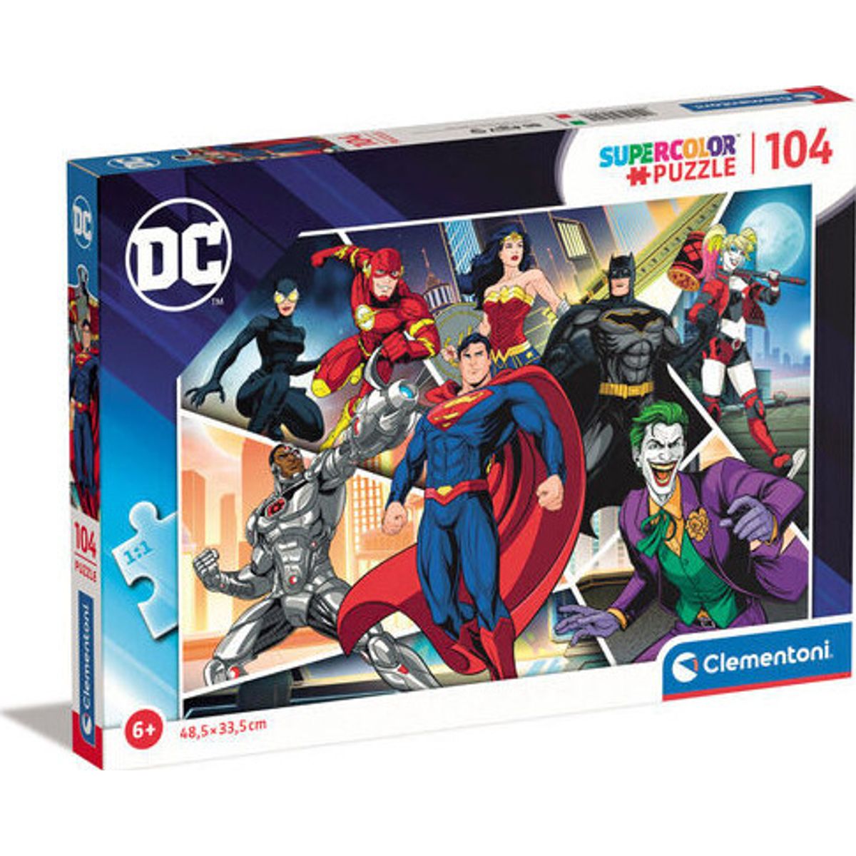 Clementoni Puslespil - Dc Justice League - Color - 104 Brikker