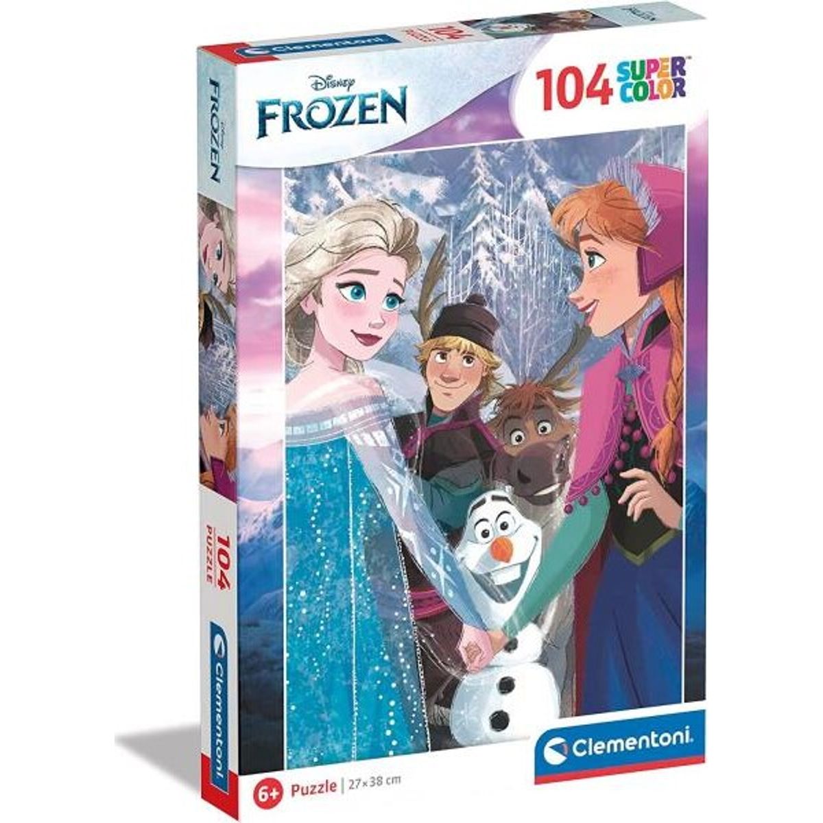 Frost Puslespil - Disney - Super Color - 104 Brikker - Clementoni