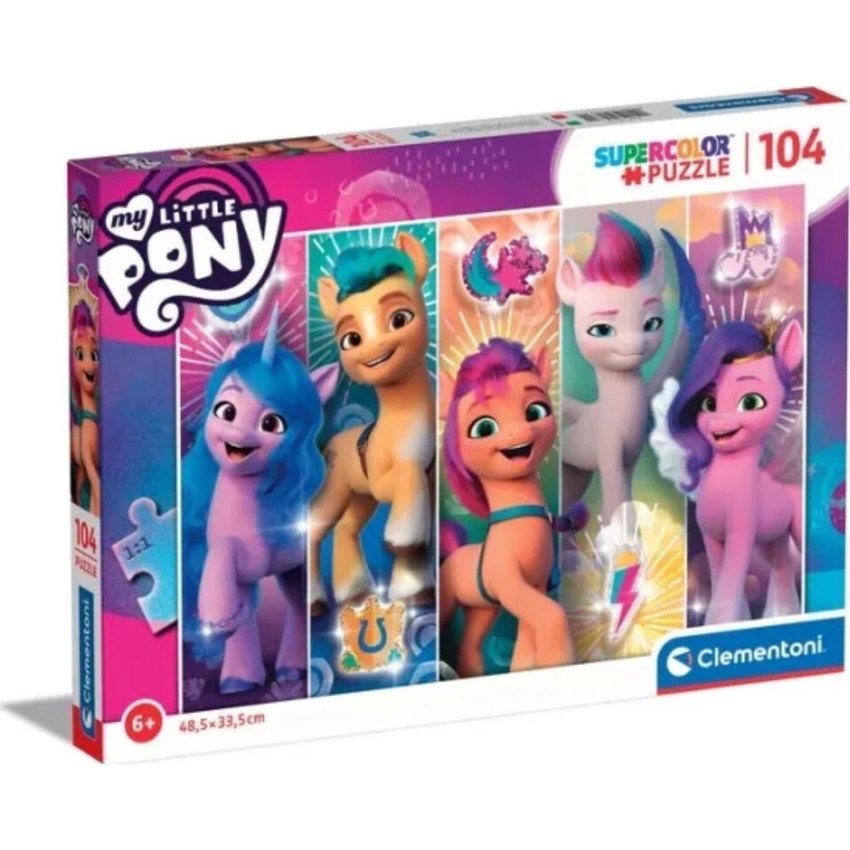 My Little Pony Puslespil - Super Color - 104 Brikker - Clementoni