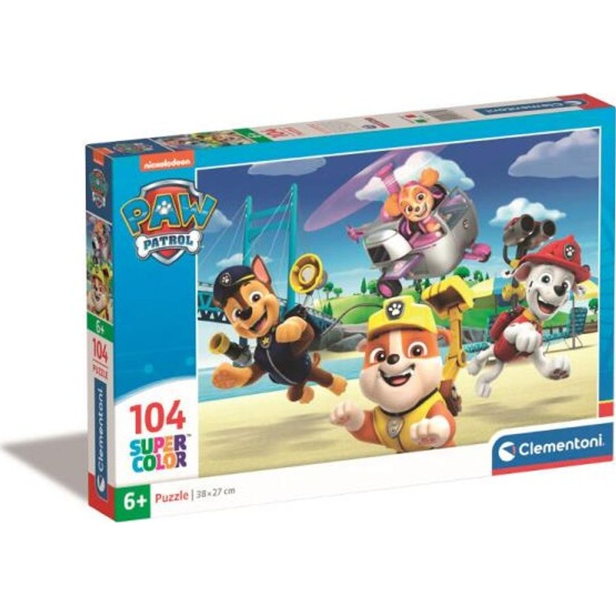 Paw Patrol Puslespil - Super Color - Clementoni - 104 Brikker