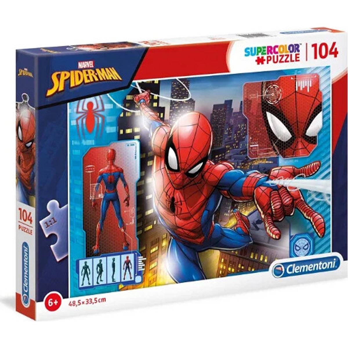 Spiderman Puslespil - Marvel - 104 Brikker - Clementoni