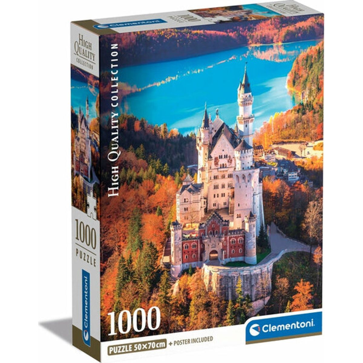 Clementoni Puslespil - Neuschwastein - High Quality - 1000 Brikker