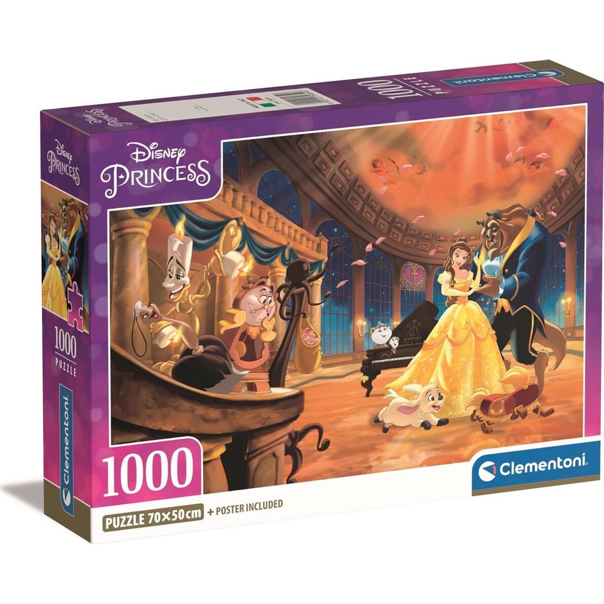 Disney Puslespil - Skønheden Og Udyret - 1000 Brikker - Clementoni