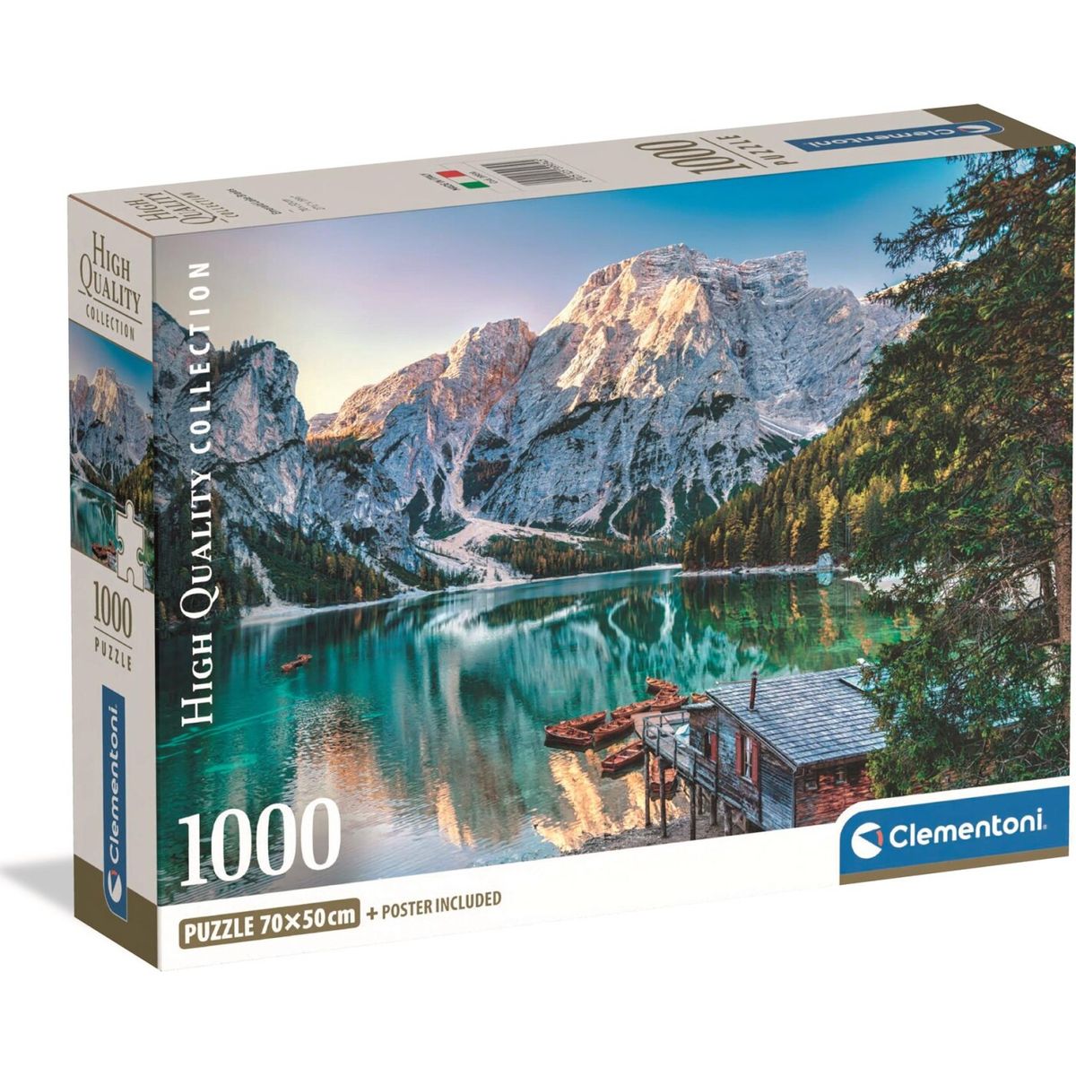 1000 Puslespil Hqc Emerald Lake Braies Brikker