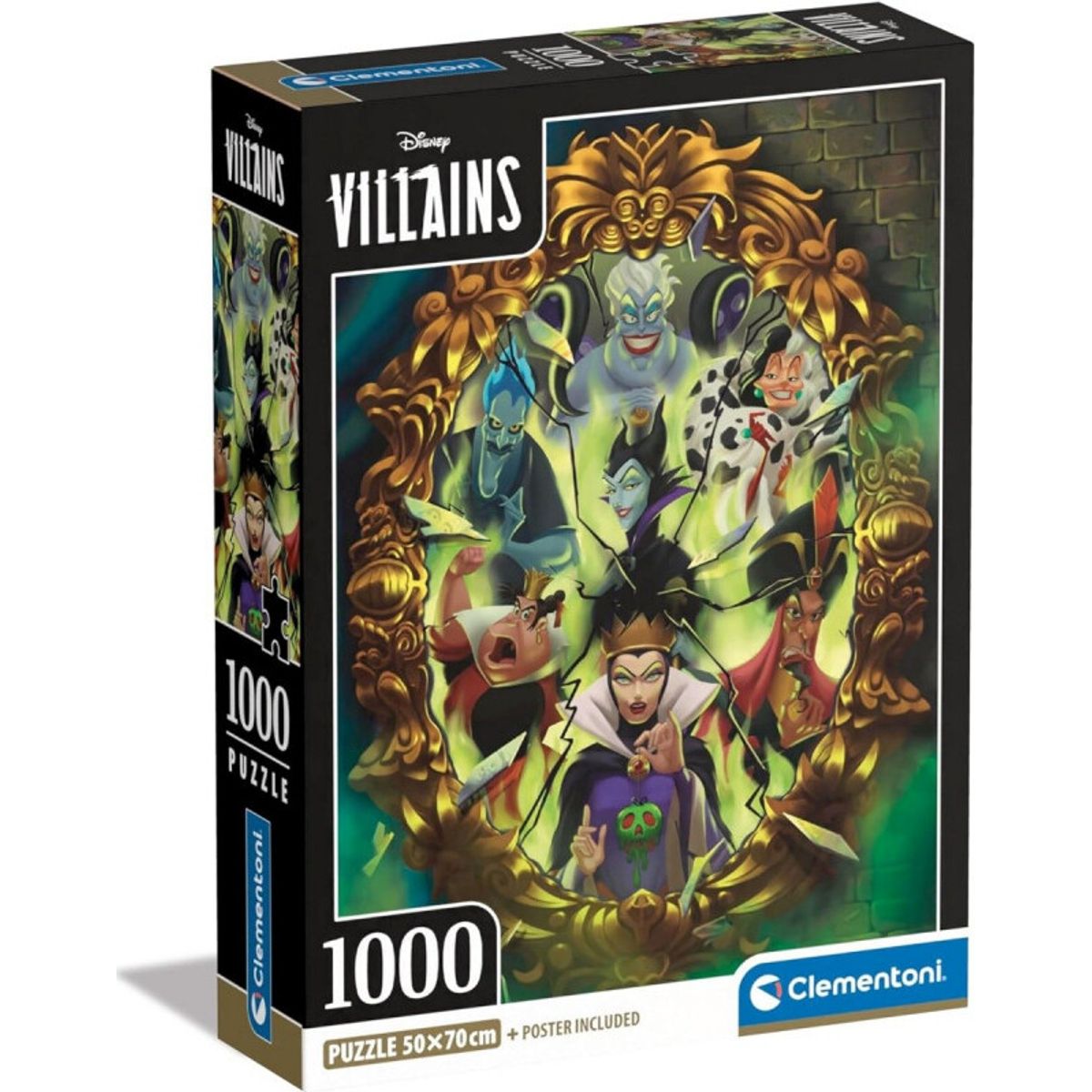 Disney Puslespil - Villains - 1000 Brikker - Clementoni