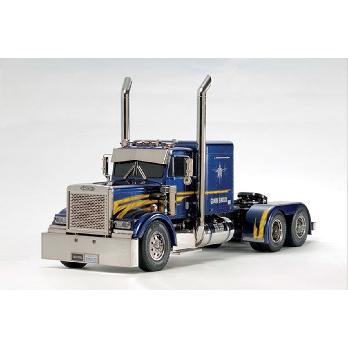 Tamiya - Rc Full Option - Grand Hauler Metal Blue Fjernstyret Lastbil - 1:14 - 23800