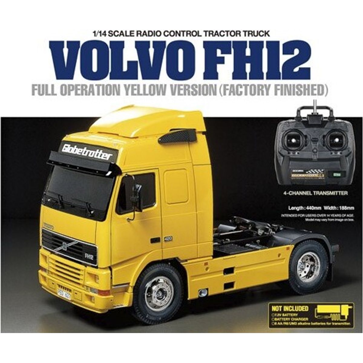 Tamiya - Rc Volvo Fh12 Yellow Full Option Fjernstyret Lastbil - 1:14 - 23647